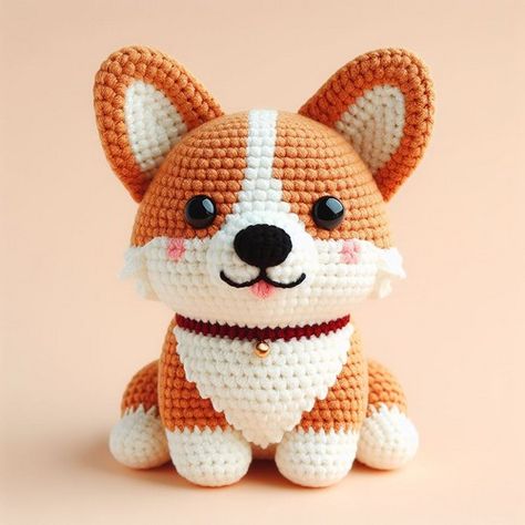 Crochet Corgi Dog Amigurumi Corgi Dog Crochet Pattern, Amigurumi Corgi Pattern Free, Crochet Corgi Pattern Free Amigurumi, Corgi Crochet Pattern Free, Corgi Crochet Pattern, Dog Crochet Patterns Free, Corgi Crochet, Amigurumi Dog Free Pattern, Crochet Corgi