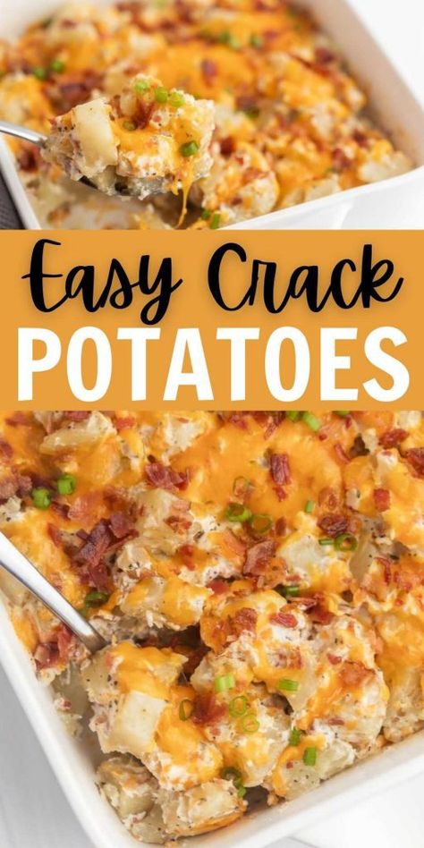 Loaded Baked Potato Side Dish, Brunch Potatoes Recipes, Ranch Potato Casserole Recipes, Ranch Potatoes Casserole, Side Dish For Bbq Party, Best Bbq Sides For A Crowd, Cookout Dinner Ideas, Yummy Potluck Dishes, Potato’s For A Crowd