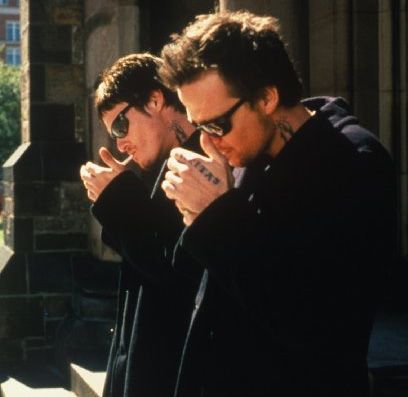 Norman Reedus and Sean Patrick Flanery as Murphy McManus and Connor McManus in The Boondock Saints. Boondock Saints Tattoo, Boondock Saints 3, The Boondock Saints, Saint Tattoo, Murphy Macmanus, Connor Murphy, Sean Patrick Flanery, Boondock Saints, Macklemore