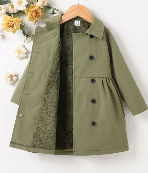 Girls Coat Design, Toddler Coats Girl, Girls Coats, Toddler Coat, Baby Dress Design, Warm Dresses, Kids Fashion Clothes, Baby Jacket, Kids Coats