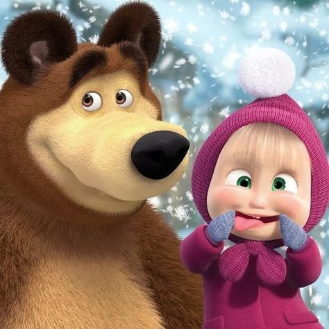 Masha And Bear, Marsha And The Bear, 헬로키티 배경화면, Girl Cartoon Characters, Masha And The Bear, Pretty Horses, Photography Wallpaper, Cartoon Kids, Galaxy Wallpaper