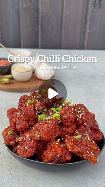 Fathima Yusuf (Shadiya) on Instagram: "Crispy Chilli Chicken

If there’s anything you have to try from my recipes, I suggest you start with this !!!

Here’s a super easy, super crunchy 
Homemade chilli crispy chicken recipe you can make at home. Way better than any Chinese restaurants.

Try it out & thank me later 😉

LIKE, SAVE, SHARE the reel &
FOLLOW @shadi_faleel for more easy recipes.

500g bonesless chicken (cut into an inch sized cubes)
2 cups of plain flour (add more if you require)
1 tsp of salt 
1/3 cup Corn flour
3 Eggs

Oil to deep fry the coated chicken 

For the sauce 
100g Butter 
5 to 6 cloves of Chopped garlic
3 to 4 tbsp Chilli flakes
1/3 cup Soy sauce
1/4 cup Tomato sauce
2 tbsp Honey 
1/3 cup water 

Some Sesame seeds & chopped spring onions to garnish..

Follow @shadi_ Crispy Chilli Chicken, Chilli Chicken Recipe, Homemade Chilli, Crispy Chicken Recipes, Chinese Restaurants, Chilli Chicken, Deep Fry, Easy Chinese, Corn Flour