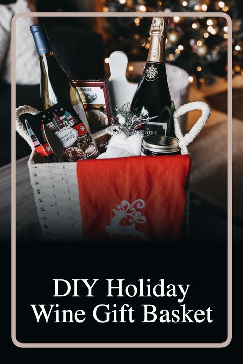 Finding the perfect gift for the holiday season can be difficult, but a DIY wine gift basket is a great option for wine lovers. This guide provides everything you need to put together a festive and thoughtful wine gift basket, complete with tips on choosing the right wines and accessories. Gift Baskets With Wine Ideas, Wine Basket Ideas Diy, Christmas Wine Basket Ideas, Wine Lover Gift Ideas, Wine Christmas Gifts Basket, Wine Basket Gift Ideas Diy, Wine Basket Ideas, Wine Basket Gift Ideas, Wine Gift Basket Ideas