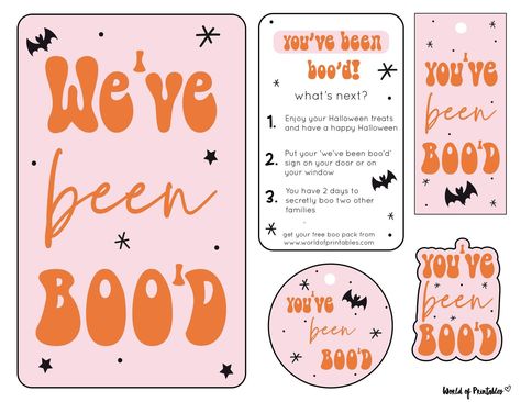 You've Been Booed Printable Free Templates, Free You’ve Been Booed Printable, Youve Been Boo’d, Pumpkin Printables Free, You've Been Booed Free Printable, You Have Been Booed, You've Been Booed Printable, Youve Been Bood, Booed Printable