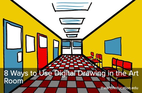 The Art of Education University - 8 Ways to Use Digital Drawing in the Art Room Digital Art Middle School, Digital Art Elementary, Digital Art Lessons For Elementary, Digital Art Lessons High School, Google Drawing Art Projects, Digital Art Lessons For Middle School, Middle School Digital Art Projects, Digital Art Lessons, Comp Sci