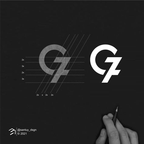 G7 Monogram Logo Concept! on Behance 9 Logo Design, Logo Concept Ideas, G Branding, G Logo Ideas, Gh Logo, Gp Logo, Workout Logo Design, G Design, Technology Logo Design