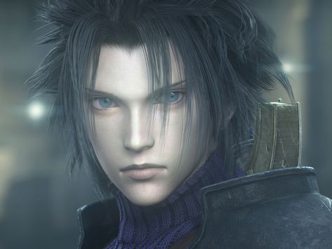 Final Fantasy VII - Zack Fair Final Fantasy, Video Game, Black Hair, Hair, Blue, Black