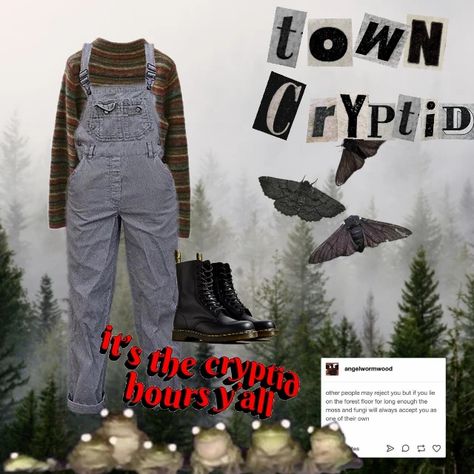 Cryptic Academia Outfits, Cryptid Academia Aesthetic, Cryptidcore Aesthetic Outfits, Cryptidcore Fashion, Cryptidcore Outfit, Cryptid Academia, Cryptid Core, Cryptidcore Aesthetic, Paranormal Aesthetic