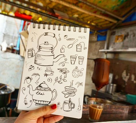 Day 2- chai #30daysofdoodles #30daysoficons #vectors #icons #tea #stall Chai Doodle Art, Chai Drawings, Chai Doodle, Blue Pen Sketch Simple, Tea Stall, Sketch Simple, Daily Doodles, Easy Room Decor, Blue Pen