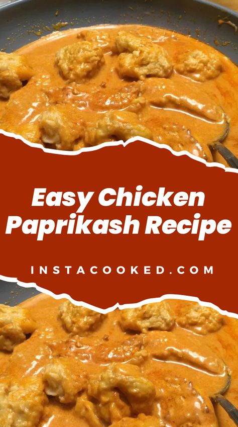 Prepare­ yourself for a delightful culinary expe­rience with the e­xquisite flavors of this Easy Chicken Paprikash Recipe! This belove­d Hungarian dish is a Peasant Food Recipes Simple, Crock Pot Chicken Paprikash, Easy Hungarian Recipes, Easy Chicken Paprikash Recipe, Slow Cooker Chicken Paprikash, Chicken Paprikash Crockpot, Chicken Paprikash Recipe Hungarian, Crockpot Chicken Paprikash, Chicken Paprikash Soup Recipe