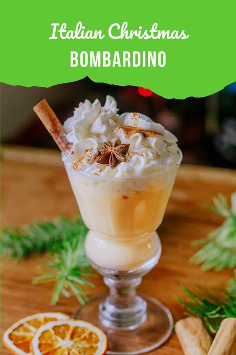 This Italian alcoholic drink is a warm and delicious spin on traditional eggnog, perfect for Christmas. Bombardino Recipe, Italian Alcoholic Drinks, Warm Eggnog, Assyrian Recipes, Christmas Beverages, Eggnog Cocktail, Christmas Eggnog, Travel Recipes, Italian Pasta Dishes