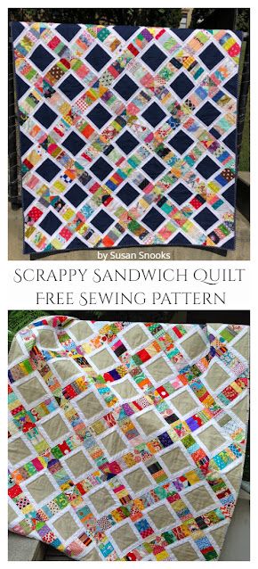 Scrappy Quilt Patterns Scrap Fabric, Selvage Quilts Free Pattern, Free Scrappy Quilt Patterns Scrap, Free Scrap Quilt Patterns, Scrappy Quilt Patterns Free Fabric Scraps, Scrappy Quilts Ideas Easy Patterns, Free Scrappy Quilt Patterns, Crumb Quilts Free Pattern, String Quilts Patterns Free