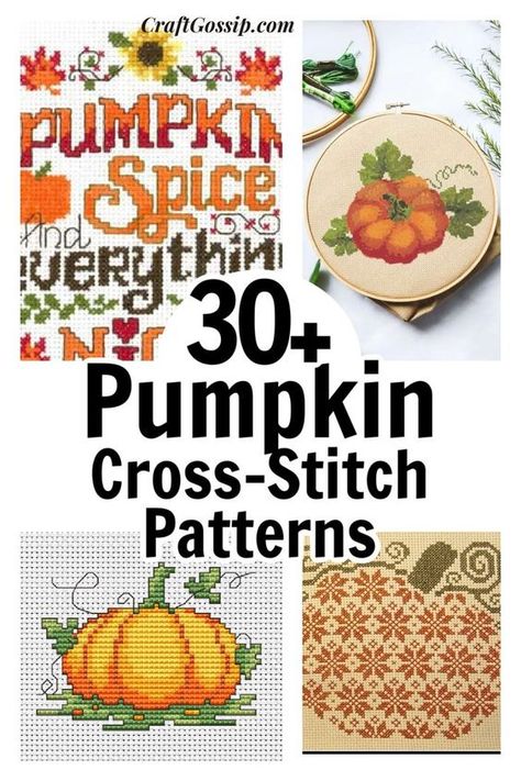 30+ Pumpkin Halloween and Fall Cross-stitch patterns #crossstitch #embroidery #freecross-stitchpatterns #pumpkincross-stitch Fall Counted Cross Stitch Patterns, Free Pumpkin Cross Stitch Pattern, Free Fall Counted Cross Stitch Patterns, Free Thanksgiving Cross Stitch Patterns, Pattern Cross Stitch Free, Fall Cross Stitch Patterns Free Charts, Free Autumn Cross Stitch Patterns, Autumn Cross Stitch Patterns Free Charts, Small Fall Cross Stitch Patterns Free