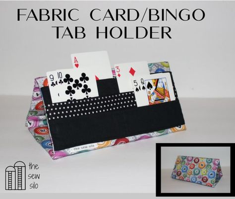 A unique gift for any bingo lover to keep track of their bingo pull tabs or a card playing bingo enthusiast! Fabric Card Holder, Bingo Balls, Bingo Patterns, Card Holder Diy, Playing Card Holder, Christmas Fabric Crafts, Dinosaur Fabric, Fabric Cards, Diy Holder