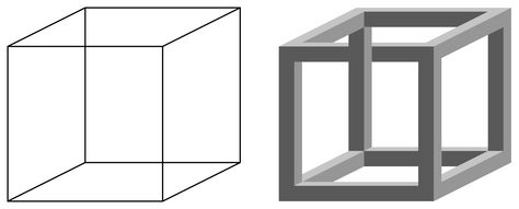 Necker Cube, Structure Paint, Object Drawing, Optical Illusion, Optical Illusions, Stock Images Free, Coffee Table, Furniture, Design