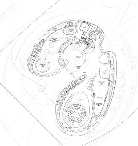 Shanghai Astronomy Museum - Michael Caton | Portfolio Astronomy Museum, Museum Flooring, Exhibition Plan, Museum Plan, Landscape Architecture Drawing, Pavilion Architecture, Library Architecture, Architecture Concept Diagram, Architecture Sketchbook