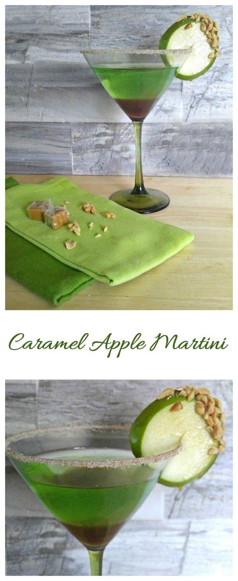 caramel apple martini collage Green Apple Martini Recipe, Martini Cake, Apple Martini Recipe, Caramel Martini, Caramel Apple Martini, Apple Pucker, Martini Ingredients, Specialty Drinks, Apple Martini