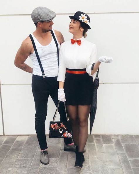 Mary Poppins And Bert Costume, Diy Mary Poppins Costume, Mary Poppins Halloween, Mary Poppins Outfit, Karneval Outfit, Hen Tattoo, Mary Poppins And Bert, Mary Poppins Costume, Fashion Costume Halloween