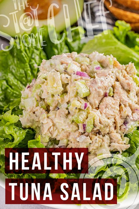 Tuna Salad is a simple, comfort food favorite. This recipe has been lightened up, for a healthy tuna salad that not only tastes great, but it’s also good for you too! Salad Options, Tuna Salad Recipe Healthy, Best Tuna Salad, Healthy Tuna Salad, Healthy Foods To Make, Healthy Tuna, Healthy Food Habits, Tuna Salad Recipe, Healthy Food Facts