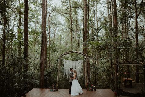 Boho Forest Wedding / Incredible Sydney Wedding Venue / The Forest Chapel Terrigal / Photography by Corinna & Dylan #SydneyWedding #SydneyWeddingPhotographer #TheForestChapel #WeddingVenue #SydneyBride #Bride #WeddingPhotographer #RealWedding #Wedding #elopement #BohoBride #WeddingInspiration #HipsterWedding Forest Wedding Australia, Forest Chapel, Boho Forest Wedding, Forest Wedding Venues, Wedding Venues Sydney, Wedding In September, Wedding Color Schemes Spring, Forest Wedding Venue, Wedding Ceremony Invitations