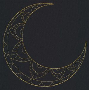 Talisman - Crescent Moon design (UT10006) from UrbanThreads.com Moon Sun Tattoo, Moon Embroidery, Crescent Moon Design, Stunning Tattoos, Zen Doodles, Crescent Moon Tattoo, Bar Setup, Guitar Ideas, Moon Tattoo Designs