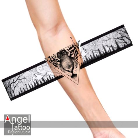 Call 8826602967 for tattoo appointment & enquiry #armbandtattoo #armbandtattoos #bandtattoos #armbandstencils Unique Arm Band Tattoo Design For Men, Forest Band Tattoo Design, Belt Tattoo For Men, Wrist Band Tattoos, Belt Tattoo, Baroque Tattoo, Bracelet Tattoo For Man, Brand Tattoo, Feather Tattoo Colour