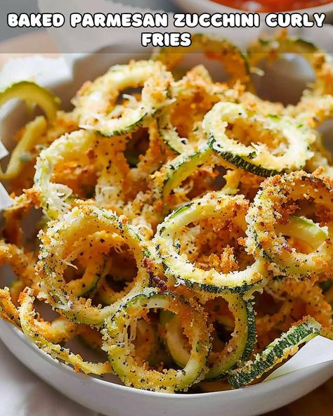 Crispy Baked Parmesan Zucchini Fries: A Guilt-Free Snack Curly Fries Recipe, Zucchini Spirals, Cheesy Zucchini Rice, Baked Parmesan Zucchini, Blueberry Cream Cheese Muffins, Zucchini Lasagna Rolls, Parmesan Zucchini Fries, Zucchini Parmesan, Parmesan Fries