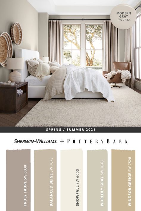 Bedroom Color Schemes Beige, Paint Color For Bedroom Relaxing, Neutral Paint Colours For Bedroom, Bedroom Decor Ideas Neutral Colors, Neutral Bedroom Colors Sherwin Williams, Cream Colors For Bedroom, Bedroom Colour Palette Neutral, Cream Accent Wall Bedroom, Bedroom Colors Neutral