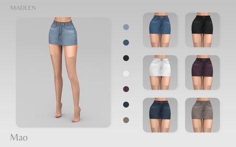 Madlen Mao Skirt Denim Skirt Sims 4 Cc, Ts4 Mod, Sims 4 Traits, The Sims 4 Pc, Cc Clothes, Pelo Sims, The Sims 4 Packs, Sims 4 Mm Cc, Sims 4 Expansions