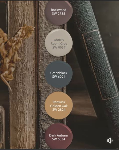 Log Cabin Paint Colors, Dark Academia Colors, Cabin Paint Colors, Sherwin Williams Paint, Building Things, Auburn Color, Paint Inspo, Moody Decor, Moody Interiors