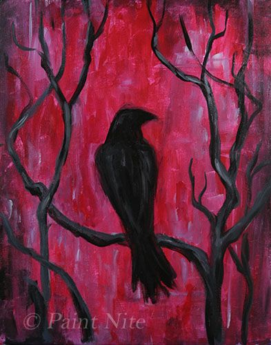 Kristina Elizabeth - "Raven in Red" Polka Tattoo Designs, Trash Polka Tattoos, Creepy Paintings, Trash Polka Tattoo Designs, Crow Painting, Polka Tattoo, Trash Polka Tattoo, Inspiration Painting, Trash Polka