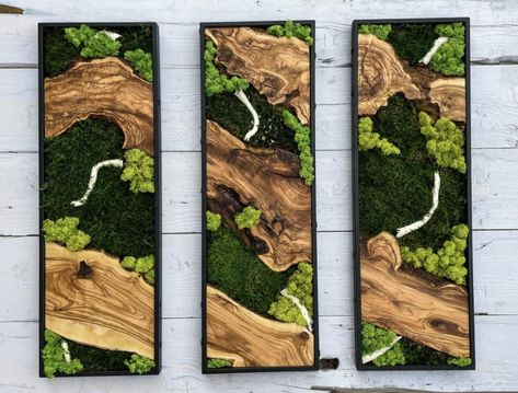 20 Cool Moss Wall art Ideas to DIY or Buy • Mos Wand, Moss Decor, Plant Wall Decor, Moss Wall Art, Moss Art, Preserved Moss, Moss Wall, Panel Wall Art, Living Wall