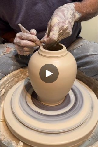 Throwing a vase on the potter’s wheel. | Throwing a vase on the potter’s wheel. | By Vicente Garcia / Studio GarciaFacebook Pottery Throwing, Pottery Projects, Wheel Throwing, Round Vase, Ceramic Ideas, Thrown Pottery, Pottery Ceramics, Funny Memes, Wheel