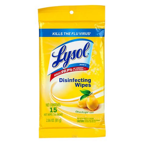 Lysol Lemon Scented Disinfecting Wet Wipes, 15-ct. Packs Lime Blossom, Lysol Wipes, Disinfecting Wipes, Disinfectant Spray, Wet Wipes, Household Cleaning Supplies, Wet Wipe, Mouthwash, Household Essentials