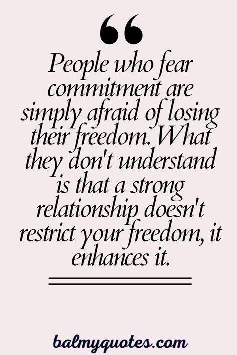 Explore fear of commitment quotes. These quotes on fear of commitment provide encouragement and wisdom for anyone struggling with commitment issues. Love Commitment Quotes Relationships, Fear Of Rejection Quotes Relationships, Fear Of Dating, Jobless Quotes Feelings, Fear Of Commitment Quotes, Commitment Issues Quotes, Fear Of Love Quotes, Abandonment Quotes, Quotes On Fear