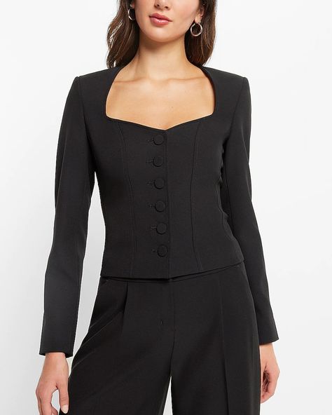 Discover great products at the best prices at Dealmoon. Express Editor Sweetheart Neckline Bustier Blazer. Price:$40.00 at Express Long Sleeve Corset Top, Light Grey Blazer, Raglan Sleeve Sweater, Peplum Sweater, Cropped Flare Pants, Midi Flare Skirt, Denim Blazer, Red Blazer, Velvet Blazer