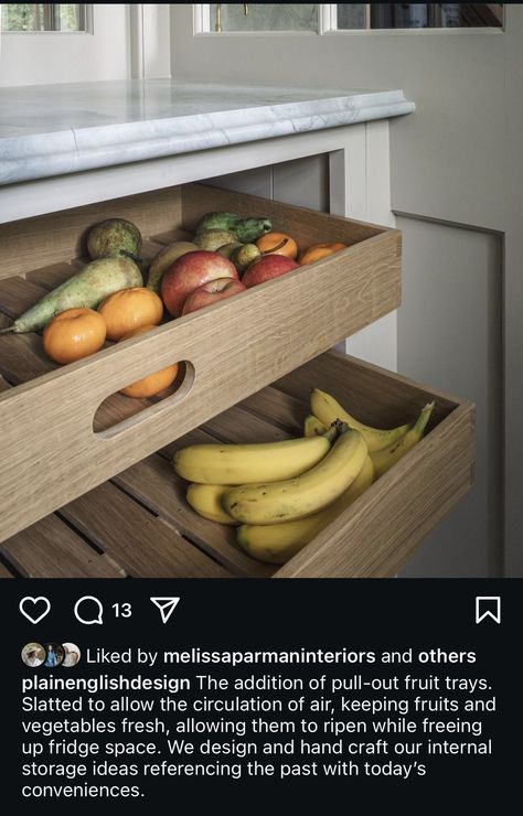 Produce Baskets, Pantry Bin, Baskets For Shelves, Fruit Tray, Kitchen Reno, Fruits And Vegetables, Reno, Pantry, Kitchens