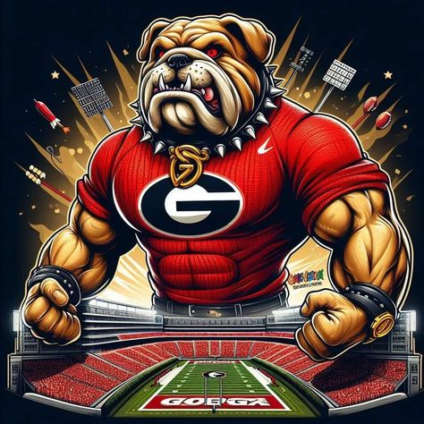 Georgia Bulldogs Drawings, Georgia Bulldogs Quotes, Georgia Bulldogs Wallpaper, Georgia Bulldog Mascot, Dawgs Football, Deck Rails, Bulldog Wallpaper, Animated Quotes, Georgia Bulldawgs