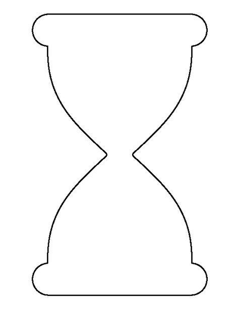 Hourglass pattern. Use the printable outline for crafts, creating stencils, scrapbooking, and more. Free PDF template to download and print at http://patternuniverse.com/download/hourglass-pattern/ Hourglass Drawings, Hourglass Outline, Drum Tattoo, Printable Outline, Coloring Crafts, Hourglass Timer, Stationary Craft, Quiet Book Templates, Printable Shapes