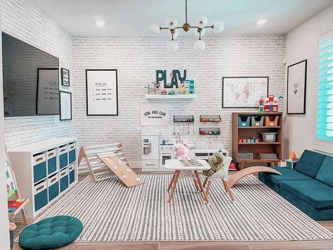 Small Kids Playroom, Playroom Layout, Playroom/guest Room, Boy Playroom, Playroom/living Room, Loft Playroom, Small Playroom, Modern Playroom, Living Room Playroom