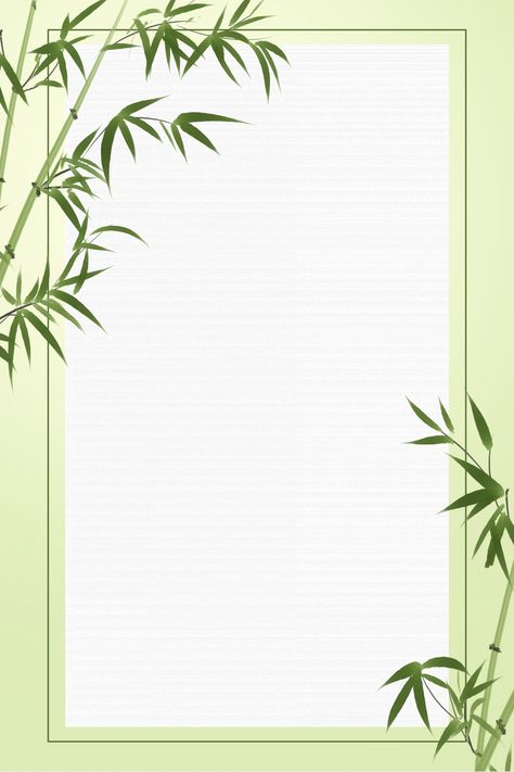 Bamboo Leaves  Small Fresh  Natural Food  No Added Nature Boarder Designs, Nature Border Design Drawing, Bamboo Border Design, Nature Border Design, Bamboo Image, Fresh Wallpaper, Printable Borders, Green Concept, Bamboo Background