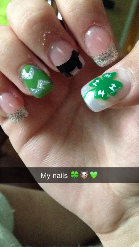 Livestock Show Nails, 4 H Nails, Farm Nail Ideas, 4h Nails Designs, County Fair Nails Ideas, Fair Nail Art, 4h Nails, County Fair Nails, Ffa Nails