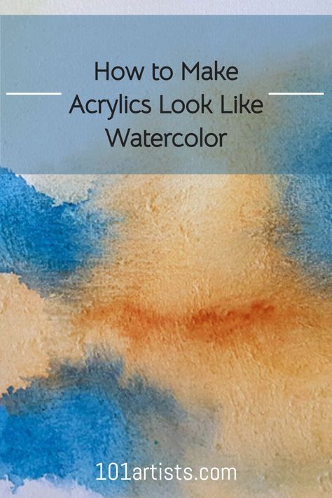 Learn how to paint with acrylics - PRO TIPS - Art CLASSES - TUTORIALS - DEMOS - Step by step: See more classes https://101artists.com https://101artists.com/how-to-paint-with-acrylics-watercolor-effects/ Acrylic Paint Watercolor Effect, How To Make Acrylic Paint Look Like Watercolor, Watered Down Acrylic Paint, Fluid Painting Techniques, How To Paint Backgrounds, Acrylic Water Painting, Acrylic Painting Tutorials Step By Step, Acrylic Paint Techniques, Watercolour Lessons