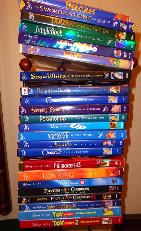 Disney Dvd Collection, Wing Ideas, 2000 Nostalgia, Old Disney Movies, Disney Moments, Physical Media, Disney Cast Member, Dvd Collection, Childhood Memories 2000