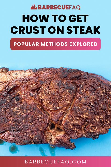 How to get crust on steak Cowboy Crust Steaks, Steak Crust Recipe, Reverse Sear T Bone Steak, Searing Steak, Crusted Steak, Steak Rubs, Pretzel Crust, T Bone Steak, Perfect Steak