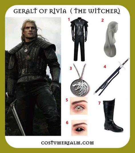 Geralt And Yennefer Costume, Witcher Costume Diy, The Witcher Costume, Pink Party Drinks, Geralt Cosplay, Witcher Costume, Geralt Of Rivia Cosplay, Labyrinth Masquerade, Diy Adult Halloween Costumes