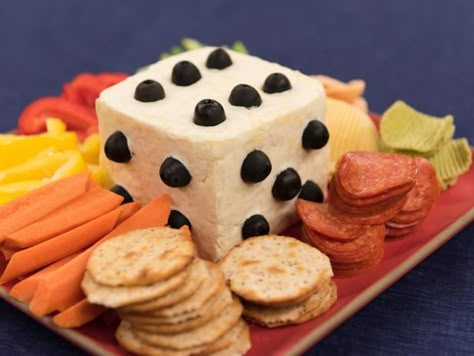 Game Night: Piece of Cake Party | The Kitchen: Food Network | Food Network Bunco Snacks, Bunco Food, Game Night Food, Casino Birthday Party, Bunco Night, Game Night Party, Casino Theme Party, Game Night Parties, Game Night Ideas