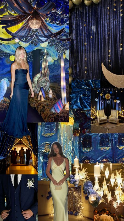 Midnight In Paris Theme Party, Midnight Birthday Party Theme, Formal Decorations Ideas, Midnight In Paris Prom Theme, Disney Prom Theme, Prom Themes Unique, Prom Theme Ideas Unique, Prom Themes Starry Night, Paris Prom Theme