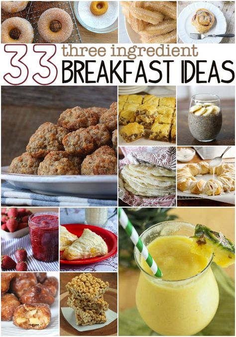 There's not another meal I love more than breakfast. If every meal were breakfast, I'd eat it 3 times a day. 33 3 Ingredient Breakfasts! Oil Biscuits, Breakfast Ideas Easy, Foodie Breakfast, Three Ingredient Recipes, Breakfast Casseroles, 3 Ingredient Recipes, Weekend Breakfast, 2 Ingredient, Recipes Breakfast