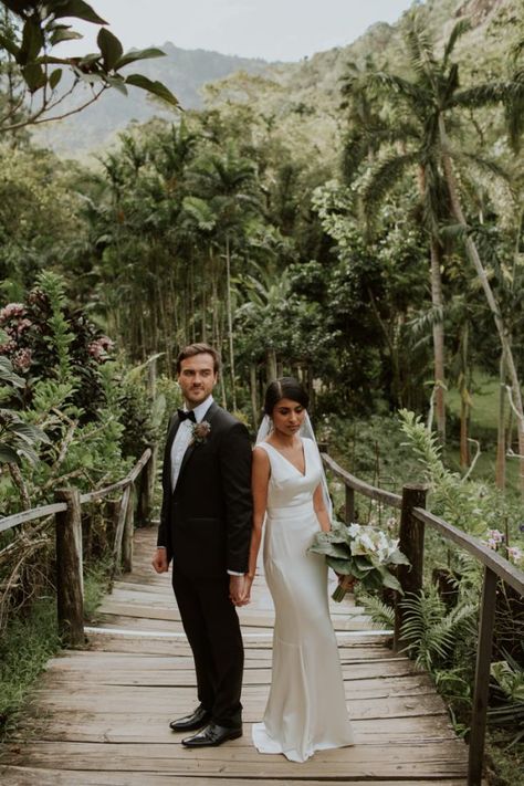 glamorous-fiji-wedding-at-the-garden-of-the-sleeping-giant-27 Anni Graham, Wedding Style Quiz, Wedding Budget Tips, Wedding Venue Barn, Fiji Food, Jungle Wedding, Wedding Event Dresses, Fiji Wedding, Sleeping Giant